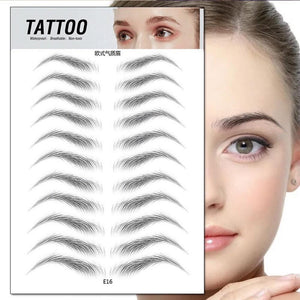 Sourcils Autocollants 4D Maquillage Imperméable Facile à Porter Durable