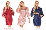 Peignoir femme en Satin uni