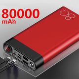 Banque de puissance 80000mAh Charge rapide double USB grande capacité