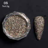 Paillettes, Poudre metallique pour ongles