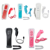 Pour Nintendo Wii 2 en 1 ensemble de manettes de jeu à distance avec télécommande sans fil Bluetooth Motion Plus pour Wii Nunchuck Joypad