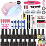 Set à ongles lampe sèche ongles +12 PCS Kit de vernis à ongles + Gel + perceuse à ongles électrique ...