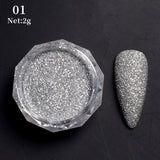 Paillettes, Poudre metallique pour ongles