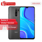 Version mondiale Téléphone mobile Xiaomi Redmi 9 Helio G80  Écran 6.53 ”FHD + 13MP AI Quad Cams Smartphone 5020mAh