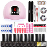 Set à ongles lampe sèche ongles +12 PCS Kit de vernis à ongles + Gel + perceuse à ongles électrique ...