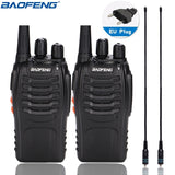 1 ou 2 pièces BF-888S talkie-walkie 5W radio bidirectionnelle Radio Portable UHF 400-470 MHz 16 CH émetteur-récepteur