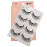 4 paires de faux cils naturels