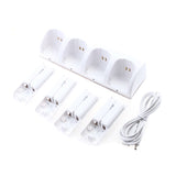 Station de chargement pour télécommande Nintendo Wii + 4 piles rechargeables 2800mAh