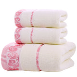 Ensemble serviettes de bain en coton 140x70cm  35x75cm doux absorbant