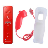 Pour Nintendo Wii 2 en 1 ensemble de manettes de jeu à distance avec télécommande sans fil Bluetooth Motion Plus pour Wii Nunchuck Joypad