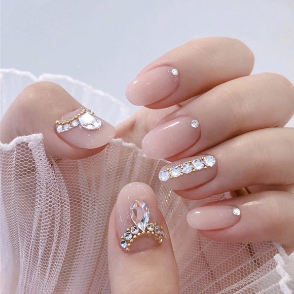 24 pièces / boîte Faux ongles avec colle