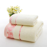 Ensemble serviettes de bain en coton 140x70cm  35x75cm doux absorbant