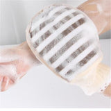 Gants de douche pour le corps exfoliant