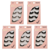 4 paires de faux cils naturels