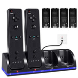 Station de chargement pour télécommande Nintendo Wii + 4 piles rechargeables 2800mAh