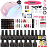 Set à ongles lampe sèche ongles +12 PCS Kit de vernis à ongles + Gel + perceuse à ongles électrique ...