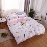 Ensemble de lit housse de couette draps et taies d'oreiller