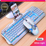 Clavier de gamer qwerty souris 104 touches rétroéclairés souris