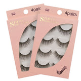 4 paires de faux cils naturels