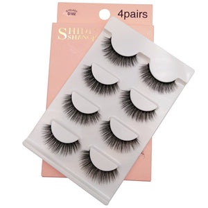 4 paires de faux cils naturels