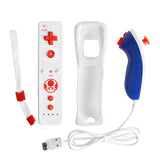 Pour Nintendo Wii 2 en 1 ensemble de manettes de jeu à distance avec télécommande sans fil Bluetooth Motion Plus pour Wii Nunchuck Joypad