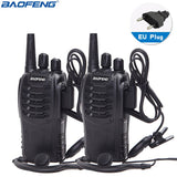 1 ou 2 pièces BF-888S talkie-walkie 5W radio bidirectionnelle Radio Portable UHF 400-470 MHz 16 CH émetteur-récepteur