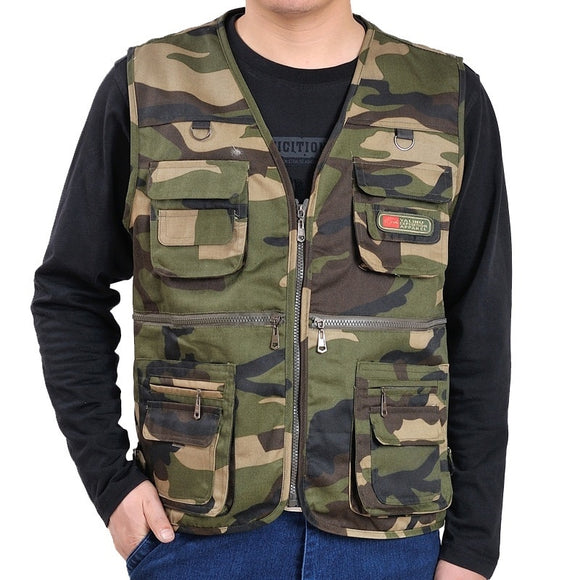 Gilet hommes de camouflage multi-poches chasse et pêche