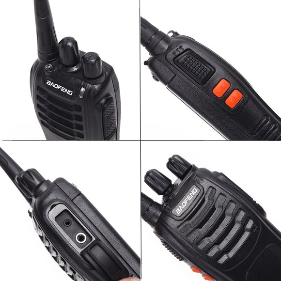 1 ou 2 pièces BF-888S talkie-walkie 5W radio bidirectionnelle Radio Portable UHF 400-470 MHz 16 CH émetteur-récepteur