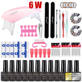 Set à ongles lampe sèche ongles +12 PCS Kit de vernis à ongles + Gel + perceuse à ongles électrique ...