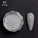 Paillettes, Poudre metallique pour ongles