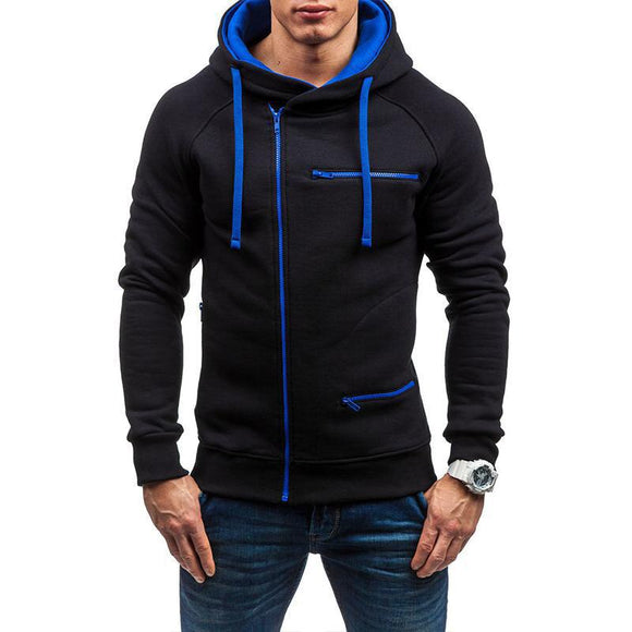 Sweat à capuche pour homme fermeture à glissière