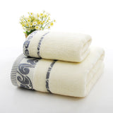 Ensemble serviettes de bain en coton 140x70cm  35x75cm doux absorbant