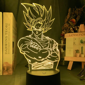 Lampe Goku Dragon Ball Illusion 3d pour chambre d'enfant veilleuse Led