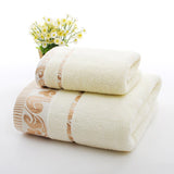 Ensemble serviettes de bain en coton 140x70cm  35x75cm doux absorbant