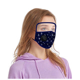 Masque facial adulte réutilisable lavable avec bouclier oculaire et respirateur