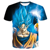 T-shirt 3D Super Saiyan Dragon Ball Z Goku