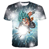 T-shirt 3D Super Saiyan Dragon Ball Z Goku