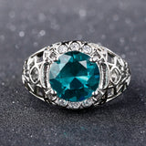 SAISONIA Bague en argent 925/1000 pierres precieuses Alexandrite