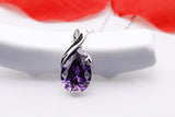 SAISONIA Collier en argent 925/1000 amethyste violet