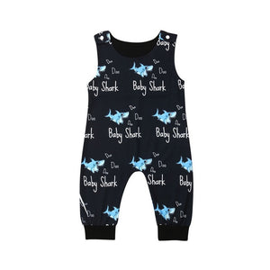 Vêtements bébé garçons vêtements sans manches requin barboteuse combinaison tenue globale