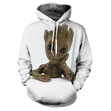 SAISONIA Sweats à capuche groot gardiens de la galaxie impression 3D