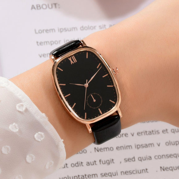 Marque de luxe Femmes Montres de En Cuir Véritable