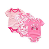 3 PCS / Lot Body Nouveau-Né Filles Garçon Vêtements 0-12 M Bébé Fille Vêtements 100% Coton