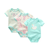 3 PCS / Lot Body Nouveau-Né Filles Garçon Vêtements 0-12 M Bébé Fille Vêtements 100% Coton