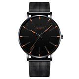 Montres Hommes ultra mince en acier Inoxydable