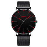 Montres Hommes ultra mince en acier Inoxydable