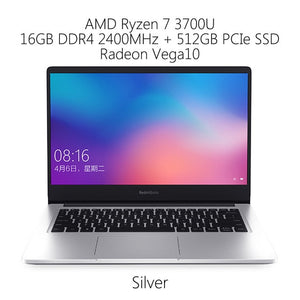 Ordinateur portable d'origine Xiaomi RedmiBook 14 Ryzen 5 3500U 7 3700U 8 Go de RAM 512 Go SSD Radeon Vega8 FHD Notebook PC