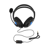 Casque de jeu pour ordinateur filaire de 1,9 m avec antibruit interrupteur muet pour PS4 Sony PlayStation