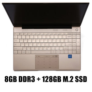 Ordinateur portable écran Intel Celeron J4115 14,1 pouces IPS tout en métal Shell Office Notebook 8 Go de RAM 256 Go / 512 Go SSD