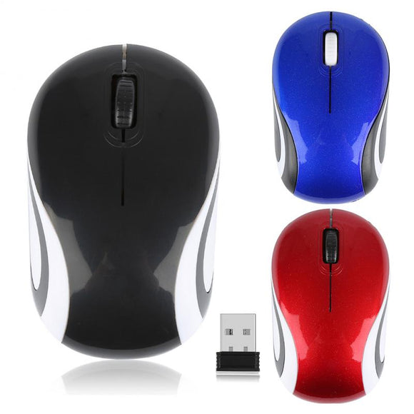 Souris optique de jeu sans fil avec récepteur USB 2000DPI ergonomiques ultra minces 2,4 GHz pour ordinateur portable